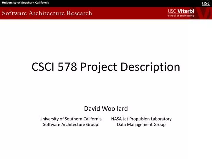 csci 578 project description