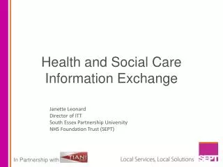 Health and Social Care Information Exchange