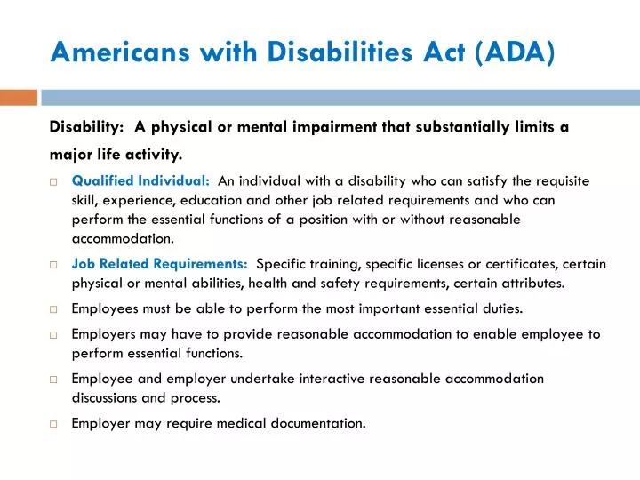 americans with disabilities act ada