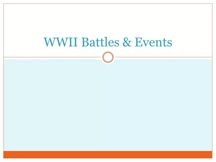 wwii battles events