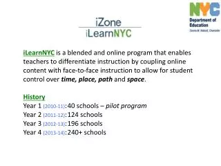 Middle Schools and High Schools are using blended and online learning for many purposes: