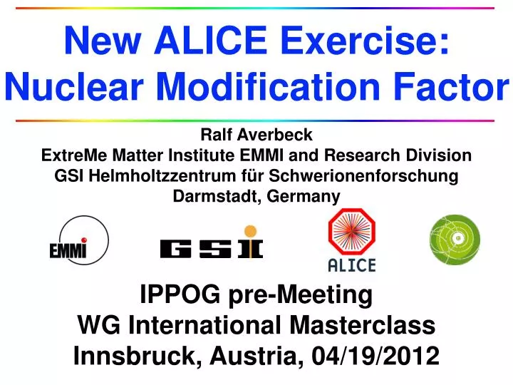 new alice exercise nuclear modification factor