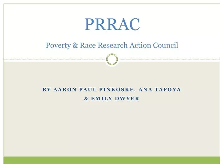 prrac p overty race research action council
