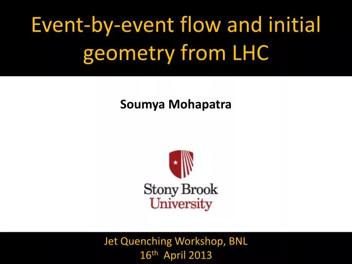 event by event flow and initial geometry from lhc