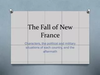 The Fall of New France