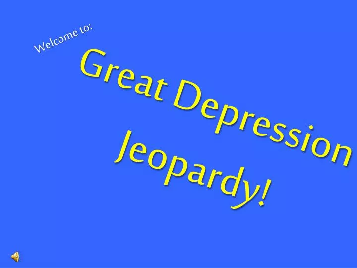 great depression jeopardy