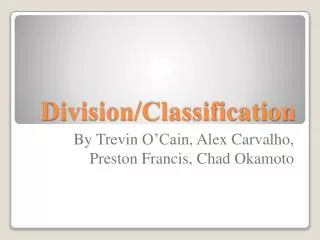 Division/Classification