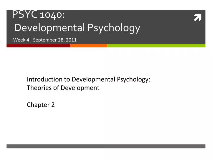 psyc 1040 developmental psychology