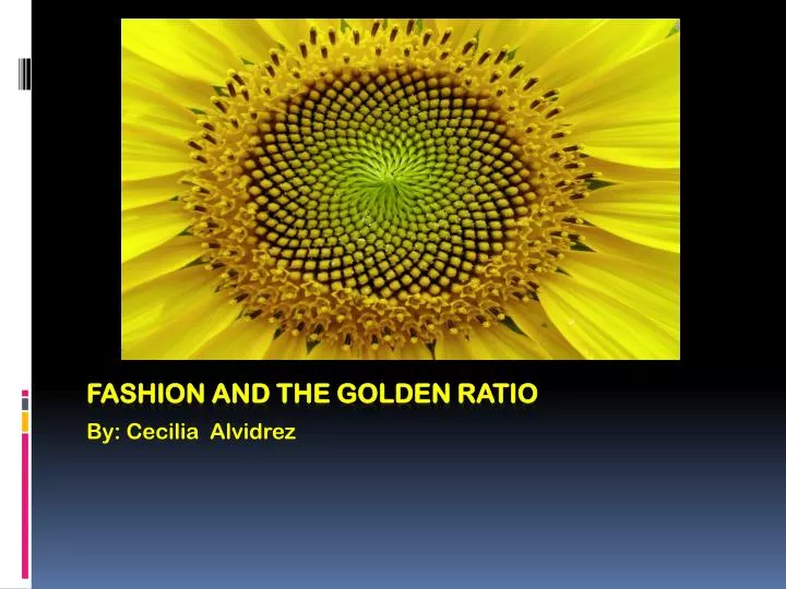 fashion and the golden ratio