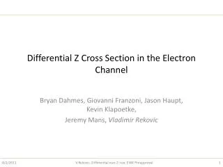 Differential Z Cross Section in the Electron Channel