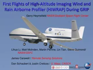 First Flights of High-Altitude Imaging Wind and Rain Airborne Profiler (HIWRAP) During GRIP