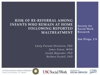 Risk of Re-referral among infants who remain at home following Reported maltreatment