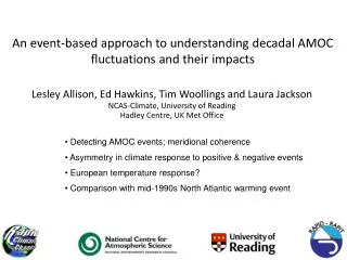An event-based approach to understanding decadal AMOC fluctuations and their impacts