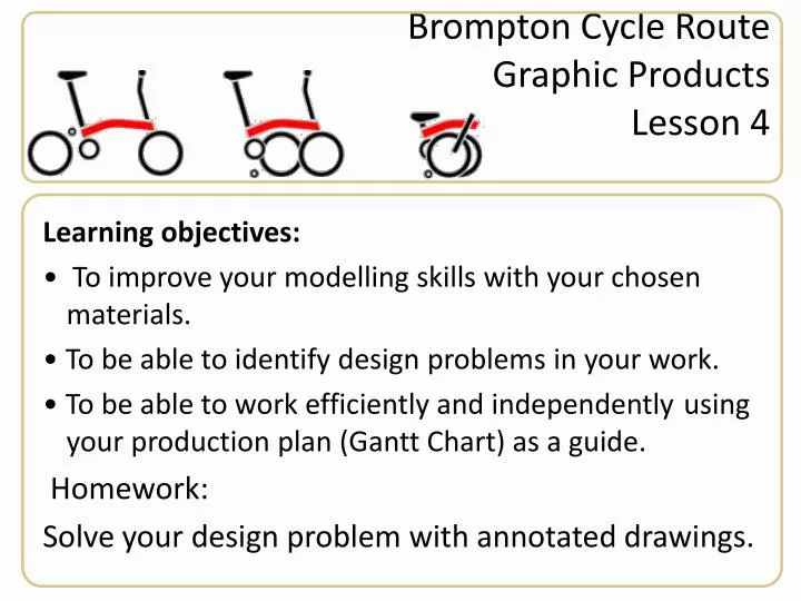 brompton cycle route graphic products lesson 4