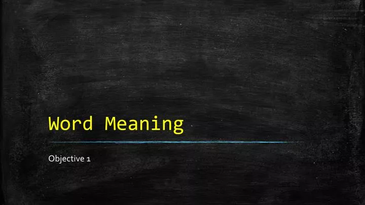 video presentation word meaning