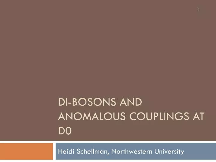 di bosons and anomalous couplings at d0