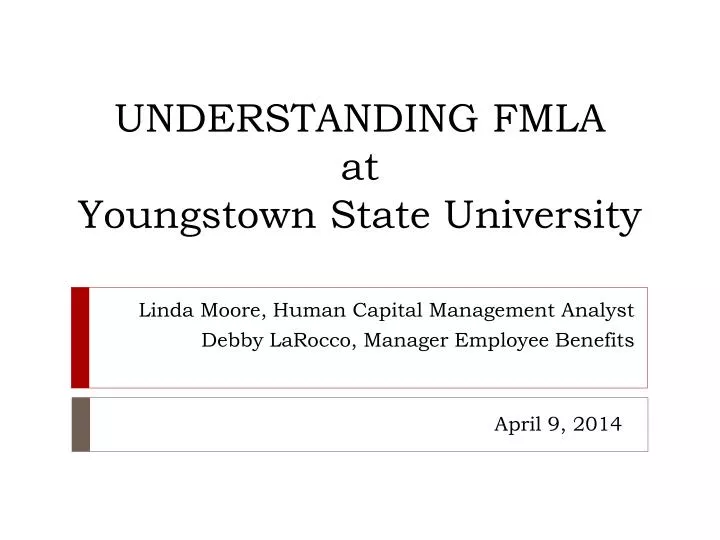 understanding fmla at youngstown state university