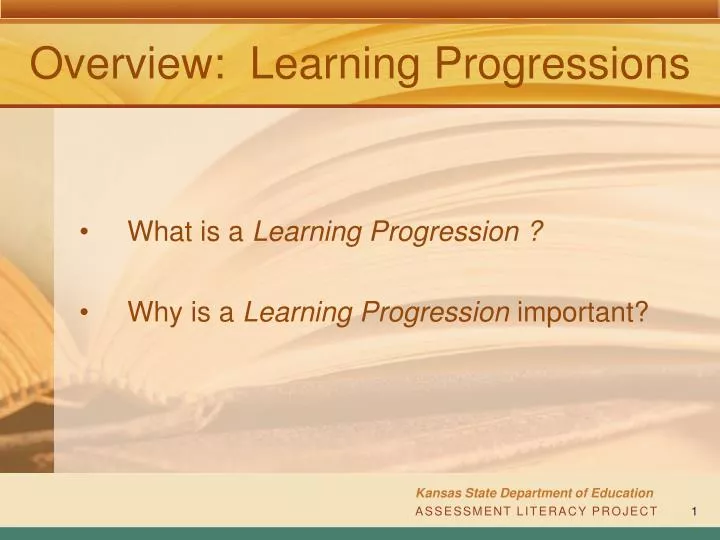 overview learning progressions