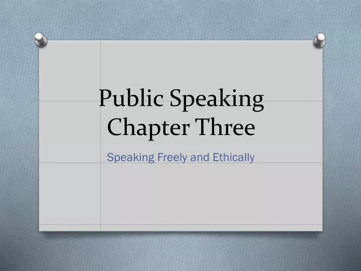 public speaking chapter three