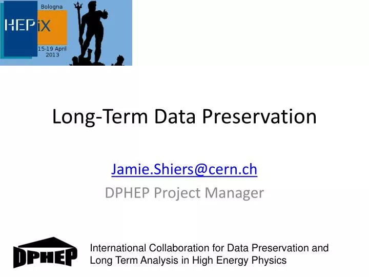 long term data preservation