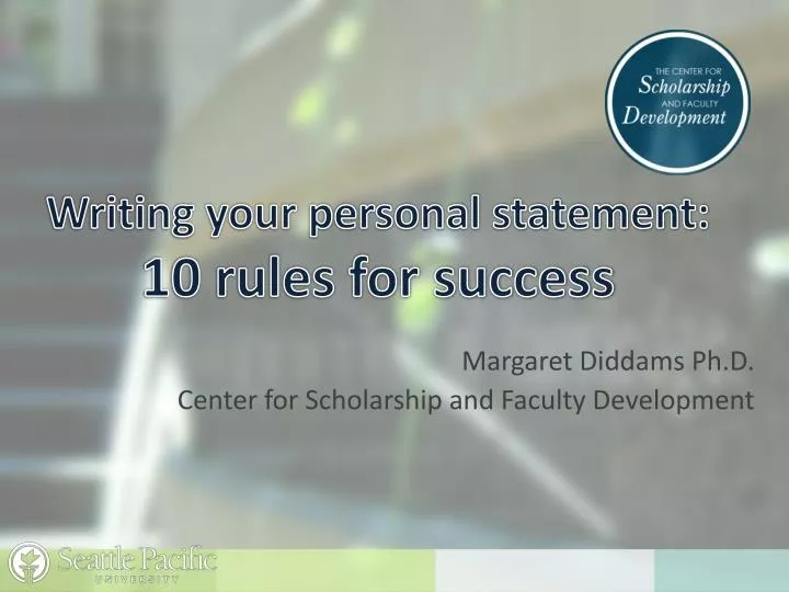 writing your personal statement 10 rules for success