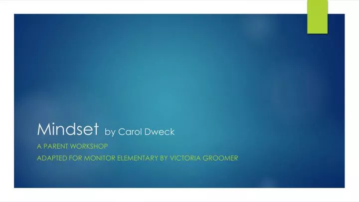 mindset by carol dweck