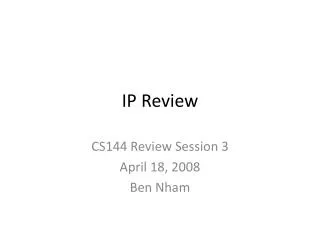 IP Review