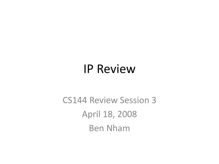 ip review
