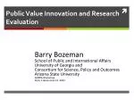 Public Value Innovation and Research Evaluation