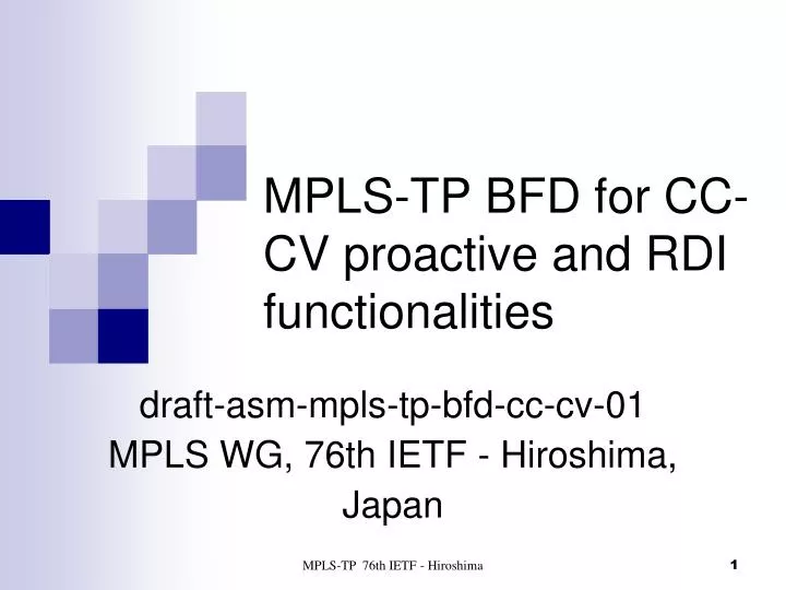 mpls tp bfd for cc cv proactive and rdi functionalities