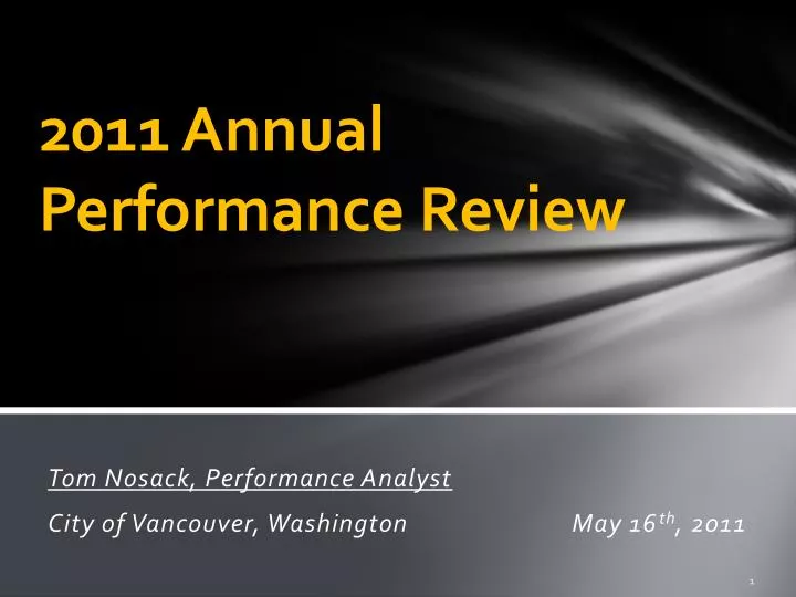 2011 annual performance review