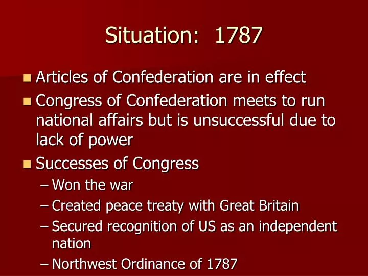 situation 1787