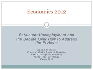 Economics 2012