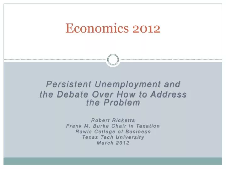 economics 2012