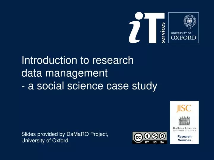 introduction to r esearch data management a social science case study