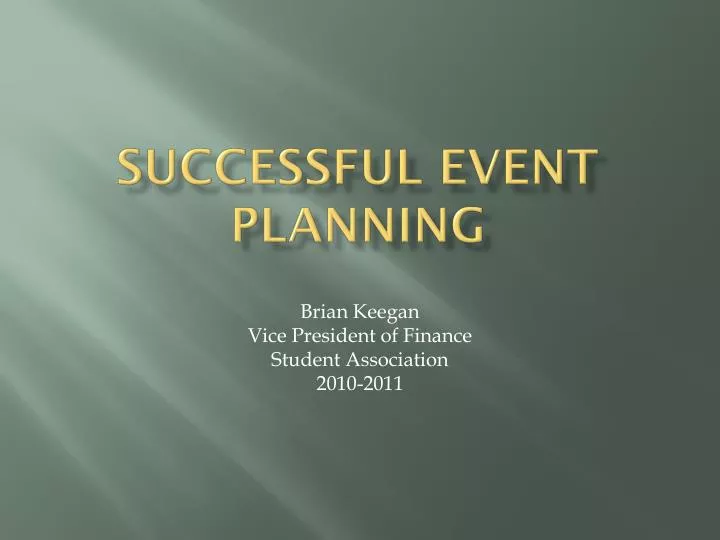 successful event planning
