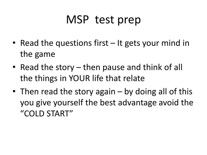 msp test prep