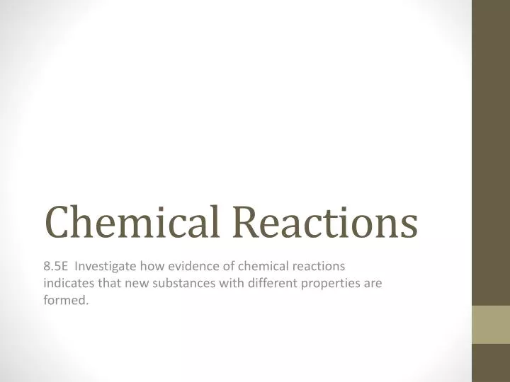 chemical reactions