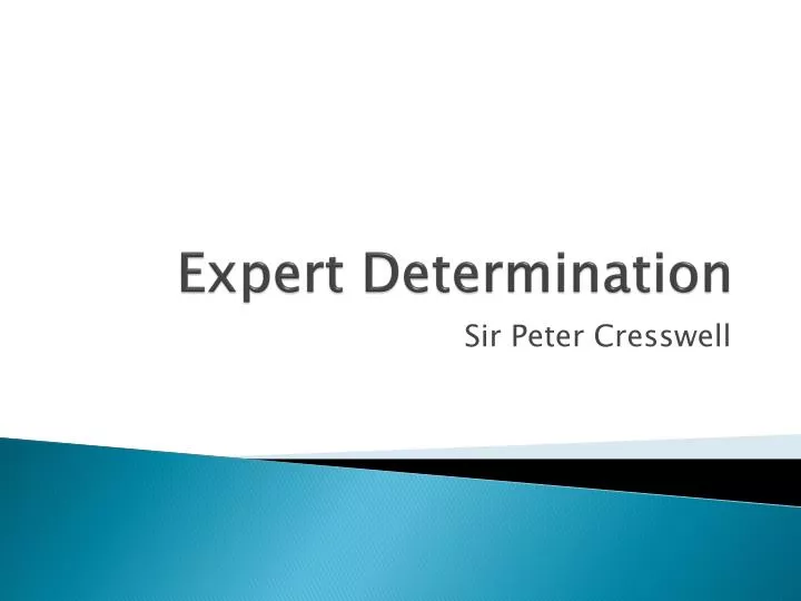 expert determination