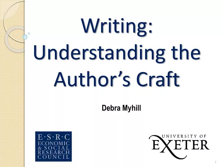 writing understanding the author s craft