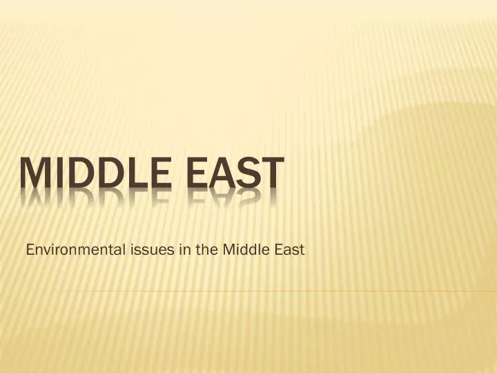 environmental issues in the middle east