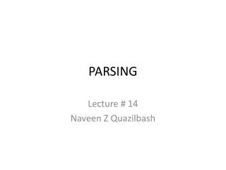 PARSING