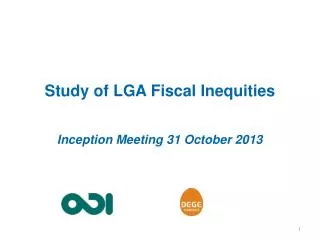 Study of LGA Fiscal Inequities