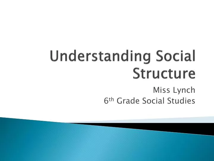 understanding social structure
