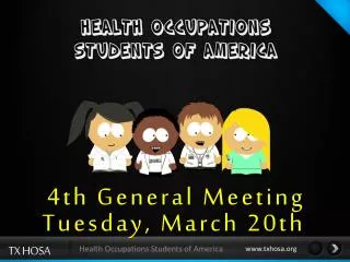 4th General Meeting Tuesday, March 20th