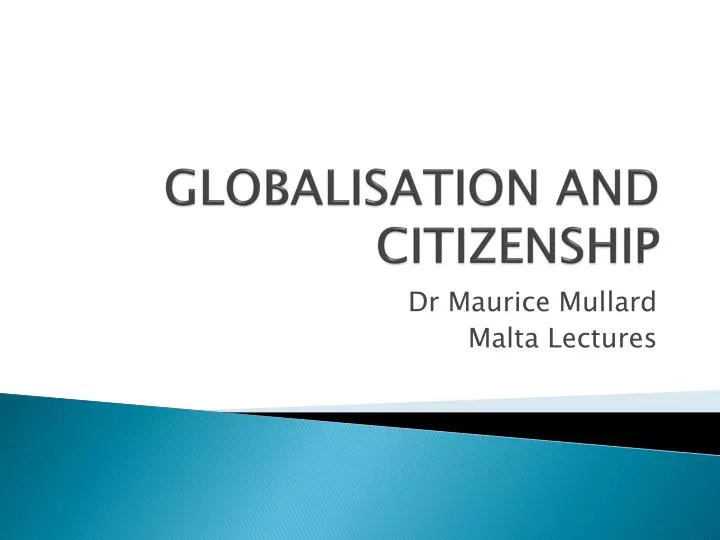 globalisation and citizenship