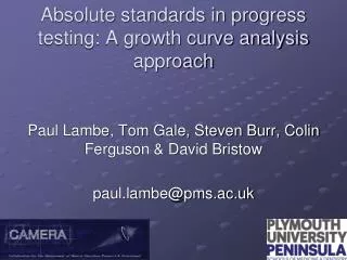 Absolute standards in progress testing: A growth curve analysis approach