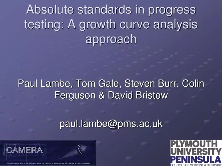 absolute standards in progress testing a growth curve analysis approach