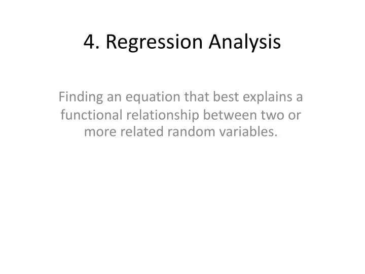 4 regression analysis