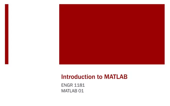 PPT - Introduction To MATLAB PowerPoint Presentation, Free Download ...